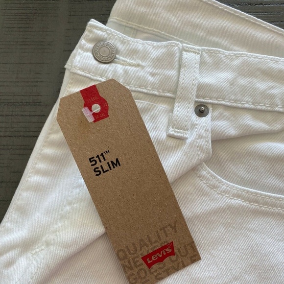 LEVI’S 511 SLIM FIT STRETCH JEANS WHITE 32 L - Picture 5 of 6